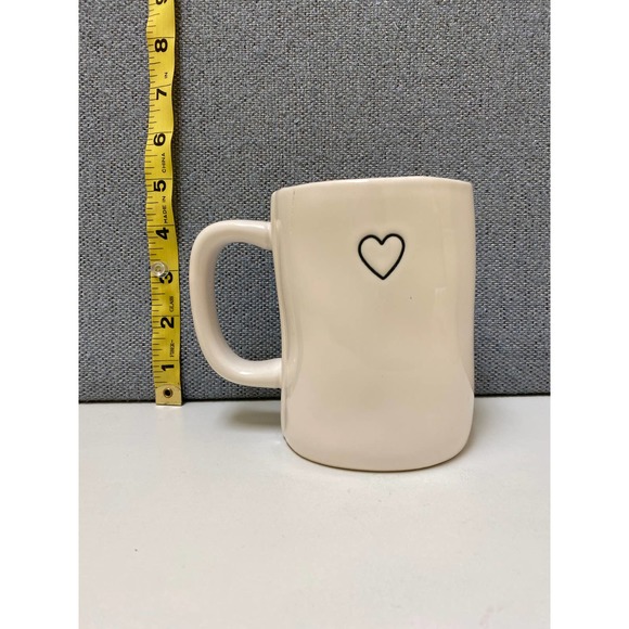 Rae Dunn Artisan Collection by Magenta Heart mug cream outside red inside heart - Picture 3 of 5
